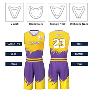 Acheter Bleu Blanc Solide Couleur Basket-Ball Uniforme Hommes Jeunes Personnalisé Sublimation Conception Foule Graphique Imprimé Jersey Ensembles - Product Image 4