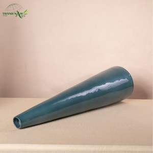 Vase de table en bambou enroulé moderne - Matériel naturel écologique et durable Décoration sculpturale avec diamètre personnalisé - Product Image 2