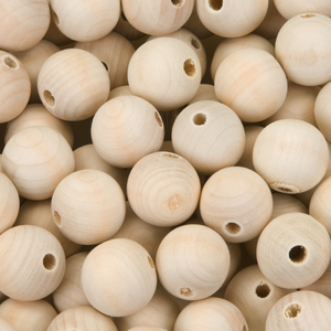 Perles artisanales en bois de hêtre 8/14/15/16/30 mm, finition naturelle, pour bijoux, décoration DIY, vente en gros, logo personnalisé - Product Image 2