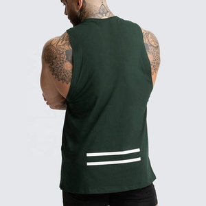 Débardeur de sport pour homme 100% coton tricoté respirant séchage rapide uni Fabrication directe usine - Product Image 4