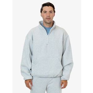 14oz. Sudadera de lana pesada Media cremallera Sudaderas con capucha de lana para hombre - Product Image 2