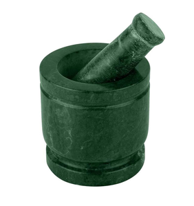 Juego de mortero y trituradora de granito, juego de mortero y Maja de mármol de color blanco para utensilios de cocina de 5x3 pulgadas - Product Image 2