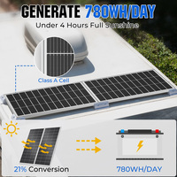 Panneau solaire rigide en verre de type N de haute qualité 200W/220W 18V pour véhicule et usage domestique avec une efficacité de 22% et une garantie de 25 ans
