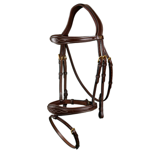 บังเหียนม้าแบบ Anatomic Flash Noseband สีน้ำตาล หนังคุณภาพสูง บุนุ่ม หัวเข็มขัดโลหะแข็งแรง สะดวกสบาย สวยงาม - Product Image 1