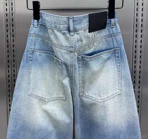 กางเกงยีนส์ซักทรงตรงตรงขากว้างกางเกงมีดโค้งทรงหลวมแนวสตรีทแบบอเมริกันทันสมัย - Product Image 5