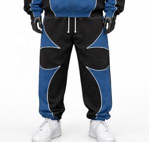 Conjunto Deportivo de Invierno Transpirable Personalizado para Hombre, en Poliéster/Algodón, con Chaqueta Cortavientos con Capucha y Pantalones Deportivos - Product Image 4