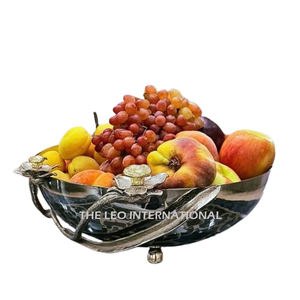 Juego de 3 cuencos decorativos para el hogar chapados en oro, cuenco de servicio moderno elegante con textura de lujo de Metal de aluminio - Product Image 3