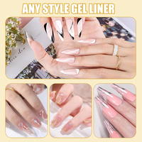 Vernis Gel Professionnel RS Nail Private Label pour Manucure Française DIY, Gel Liner Semi-Permanent pour Dessins et Traçages