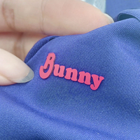 Haute qualité personnalisé votre logo presse à chaud 3d caoutchouc Silicone étiquettes personnalisées vêtements marque transfert impression étiquette de transfert à chaud
