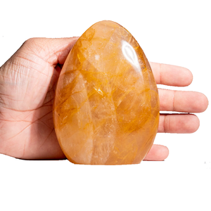 หินอัญมณี Aventurine สีเหลืองยืนอยู่ในรูปแบบอิสระ,หินคริสตัลขัดเงาหินยืนหินรักษาแบบยืนอิสระตามธรรมชาติ - Product Image 4