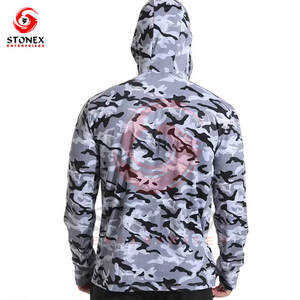 Sudadera con Capucha de Pesca para Hombre, Tallas Grandes, con Estampado Personalizado, de Secado Rápido, con Spandex/Poliéster para Trabajo al Aire Libre, Incluye Máscara, Servicio OEM - Product Image 3