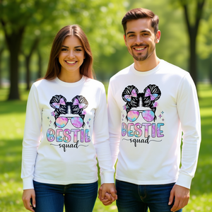 Camisetas de Manga Larga Personalizables para Mejores Amigas, Bestie Squad, Amigas por Siempre, Camisetas Promocionales - Product Image 3