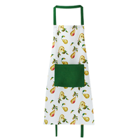 Tablier en coton avec imprimé citron et poche avant pour la cuisine, usage quotidien, lavable en machine, style classique