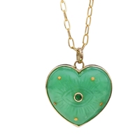 Collar con Colgante de Acero Inoxidable Chapado en Oro de 18K con Zirconia en Forma de Corazón y Color Dopamina Simple Explosions