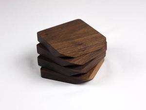 5 Pcs unique En Gros Carré Rond En Bois Tasse Tapis Sublimation Verres Pour Les Boissons Personnalisé Sous-verres En Bois - Product Image 5