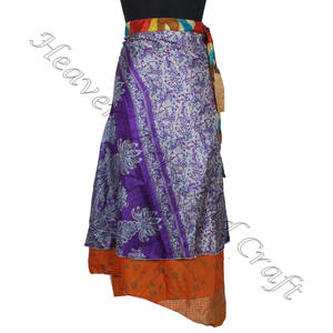 New Indian <b>Wrap</b> <b>Skirts</b> Wholesale Reversible Two Layer Silk <b>Wrap</b> <b>Skirt</b> Women Wear Vintage Silk Sari Long Length <b>Wrap</b> Around <b>Skirt</b> - Product Image 2