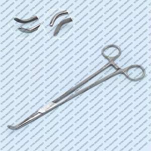 Pinzas de Ducto Biliar Lahey Manuales de Acero Inoxidable, Más Vendidas, de 9 Pulgadas, Curvas, con Puntas Dentadas Longitudinales, Pinzas Quirúrgicas para - Product Image 1