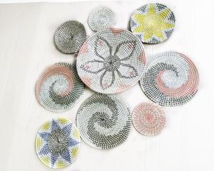 Rustic Seagrass Wall <b>Basket</b> Decor Handmade Woven Hanging Plate for Home and Room Decoration - Product Image 3