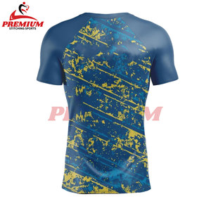 Custom Short Sleeve <b>Surf</b> Logo Mma Bjj Compression Shirt Sublimated Jiu Jitsu Rashguards Design Your Own Custom Rash Guard - Product Image 2