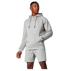 Two-Piece Custom Waistband Jogger Hoodie Set High Quality Oversized Heavyweight Tracksuit 100% Cotton Knee <b>Shorts</b> Wholesale - Product Image 1