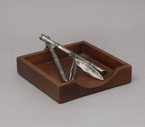 Porte-serviettes de qualité supérieure avec base en bois Idéal pour la cuisine et la salle à manger Porte-serviettes minimaliste avec base en bois - Product Image 3