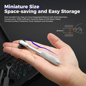 <span class=keywords><strong>Kit</strong></span> de 42 mini-embouts à cliquet 70 N.m 72 dents S2 CR-V avec brise-<span class=keywords><strong>vitre</strong></span> d'urgence pour réparation automobile, vélo et maison - Product Image 4