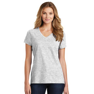 T-shirt à manches courtes à col en V rayé d'été de haute qualité avec logo personnalisé en gros - Product Image 4