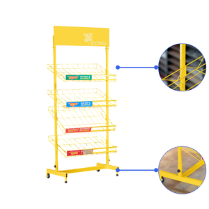 ADONG Estante de Metal Personalizado de 4 Niveles, Exhibidor de Supermercado de Una Cara, OEM/ODM - Product Image 1