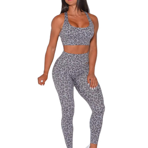 Ropa de yoga sin costuras, Sujetador de yoga deportivo de moda, Gimnasio Tight Running Training Sports Yoga Set Conjunto de fitness de cintura alta - Product Image 1