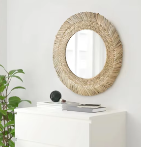 Cadre de miroir moderne en jonc de mer au design de luxe Décoration murale personnalisable de haute qualité Vente en gros Vietnam pour salle de bain Décoration intérieure - Product Image 3
