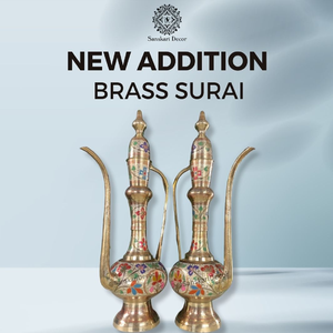 Juego de café y té de mesa tradicional Aftaba con ilustraciones indias de latón hechas a mano para uso en el hogar, restaurante y Hotel - Product Image 2