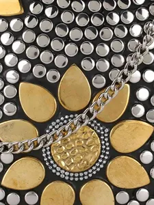 กระเป๋าคลัทช์โลหะโมเสกสไตล์โบฮีเมียนวินเทจโบฮีเมียนที่ไม่ซ้ำใครสำหรับงานเลี้ยงอาหารค่ำเจ้าสาวสำหรับสาว - Product Image 4