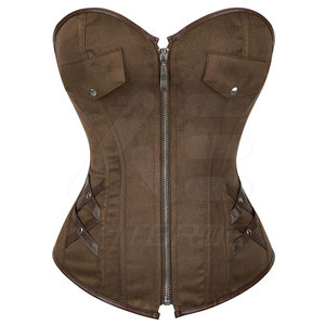 Corsé de Mujer de Primera Calidad, Cómodo, Transpirable, con Control de Abdomen, Diseño de Cierre de Gancho y Ojo, Tela de Cuero - ¡Gran Venta! - Product Image 1