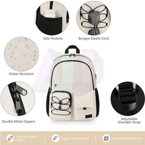 Sac à dos décontracté, ajustement confortable, matériau solide, idéal pour l'école, le collège, le bureau et l'usage quotidien - Product Image 4