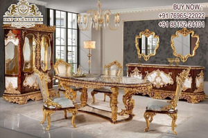 ชุดเฟอร์นิเจอร์รับประทานอาหารแบบดั้งเดิม 6 ที่นั่ง สวยงาม ทนทาน ทำจากไม้สัก สำหรับใช้งานภายใน/ภายนอกอาคารอย่างหรูหราในโรงแรม - Product Image 4