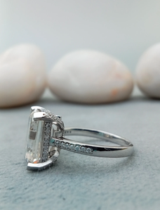 แหวนเพชร VVS2อินเทรนด์ทำด้วยมือสำหรับผู้ชายและผู้หญิงที่มีคุณภาพสูงแหวนหมั้นและงานแต่งงานที่มีเงินสเตอร์ลิง - Product Image 2