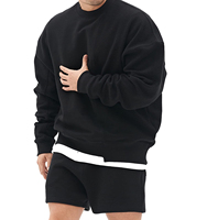2023 Kas Fitness Spor Kazak Unisex Kış Gevşek Fit Rahat Koşu Eğitimi Ekip Boyun Kazak Polar Hızlı Kurutma