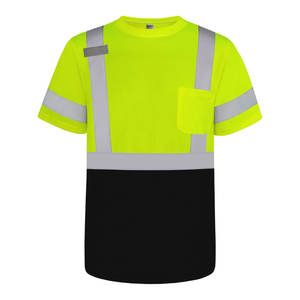 Chemises de travail pour hommes-Chemises haute visibilité pour hommes, polo de sécurité avec rayures réfléchissantes - Product Image 4