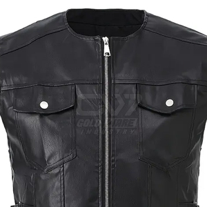 Dernière conception de gilet en cuir pour hommes en gros à bas prix gilet en cuir confortable et respirant fabriqué au Pakistan - Product Image 6