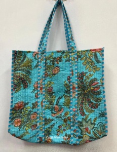 Bolso de Playa Grande, bolso de diseñador Hippie, bolso de algodón acolchado Vintage étnico de la India, bolsos acolchados de playa para mujer - Product Image 3