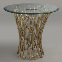 Table d'appoint de style italien pour salon, table d'appoint de luxe pour hôtel, chambre à coucher, table d'appoint ronde en marbre noir, meubles, décoration intérieure