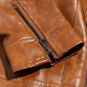 Veste en cuir véritable pour hommes Fashion Designer Bomber Coat Fabricant OEM ODM - Product Image 6