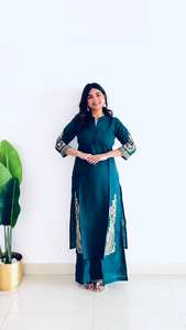 Designer <b>Indian</b> Pakistani <b>top</b> plazzo Bollywood Dress Party Wear Suit wedding - Product Image 3