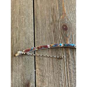 Navajo Pink Dream Mohave Turquoise & Sterling <b>Silver</b> Geometric Link <b>Bracelet</b> for Gift - Product Image 2