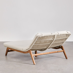Chaise longue pour hôtel, piscine extérieure, lit, teck, bois, rotin, moderne, étanche, aluminium, Sapira - Product Image 5