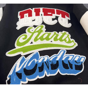 Primavera logotipo personalizado al aire libre Universidad ropa deportiva béisbol hombres chaqueta algodón Varsity Letterman chaqueta de Bombardero - Product Image 4