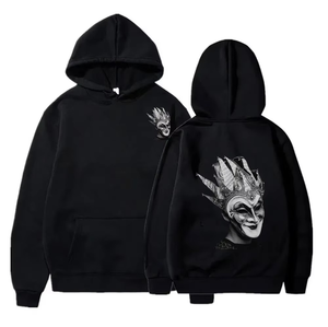 Sweat-shirts à capuche unisexes en polyester/coton avec fermeture éclair pour l'hiver - Design de portrait unique, confortables, respirants, amusants, hauts tendance - Product Image 6