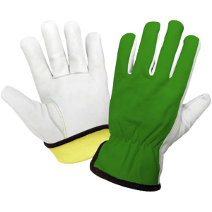Gants de conducteur anti-vibration en cuir pleine fleur robuste avec caractéristiques de sécurité réfléchissantes pour la construction et le soudage - Product Image 3