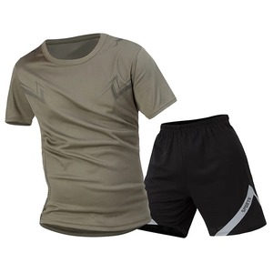 T-shirts d'été à manches courtes en soie glacée à séchage rapide pour hommes avec respiration cutanée et couleurs unies rafraîchissantes - Product Image 4