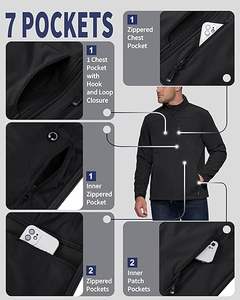 Chaqueta Softshell para Hombre, Impermeable, Cortavientos, para Senderismo, Camping, Abrigo de Invierno, Transpirable, Ropa Deportiva Cálida, Logotipo Personalizado - Product Image 3